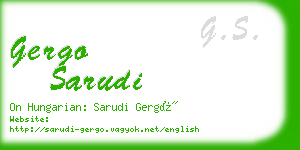 gergo sarudi business card